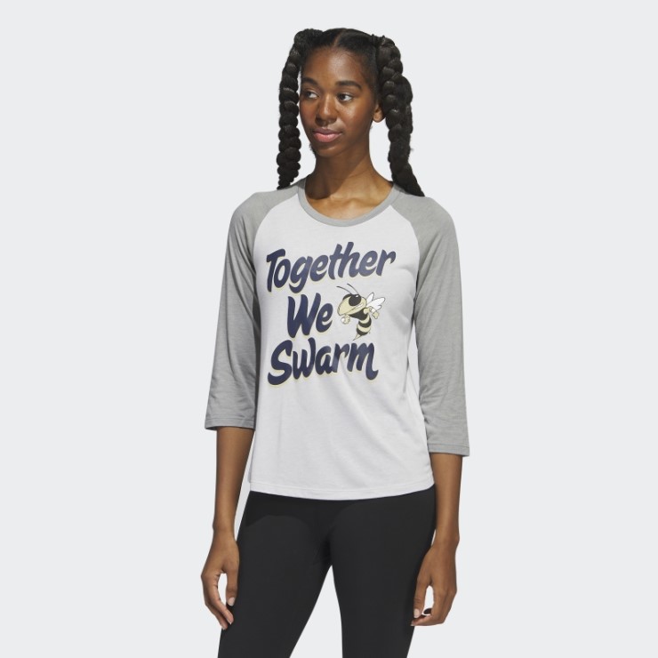 Ncaa-gat-716-2 Adidas Camiseta De Béisbol De Manga 3/4