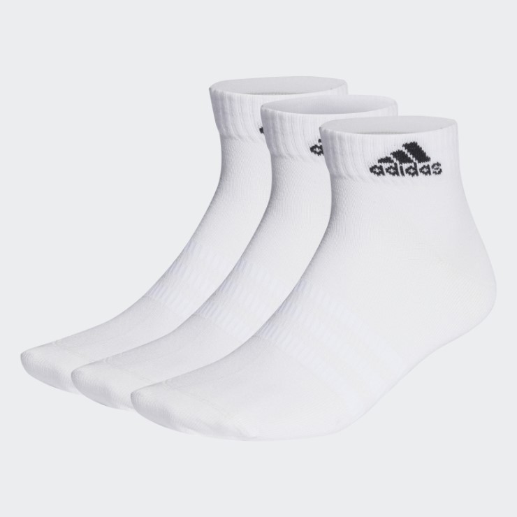 Calcetines Tobilleros Finos Y Ligeros Blancos 3 Pares Adidas
