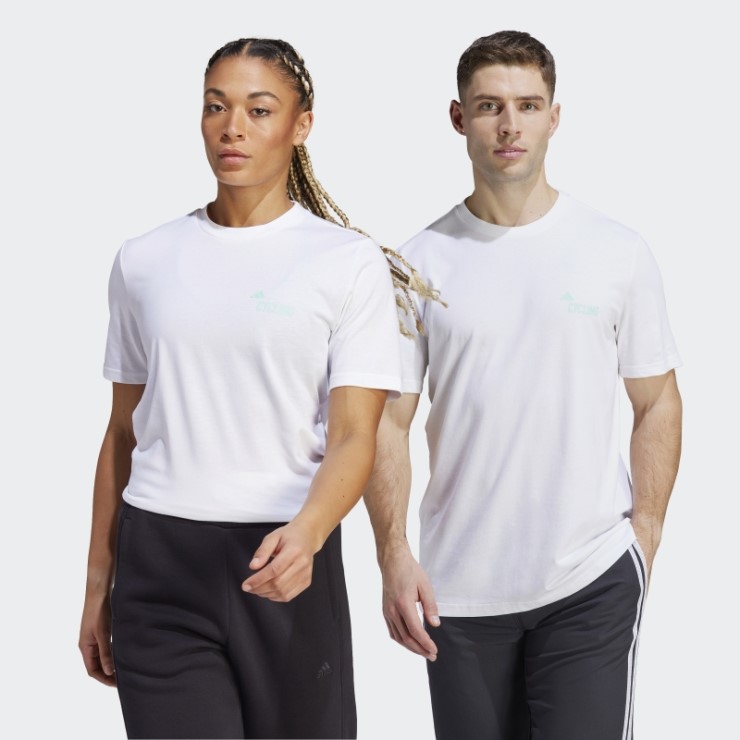 Camiseta Gráfica Ciclismo (género Neutral) Adidas Blanco