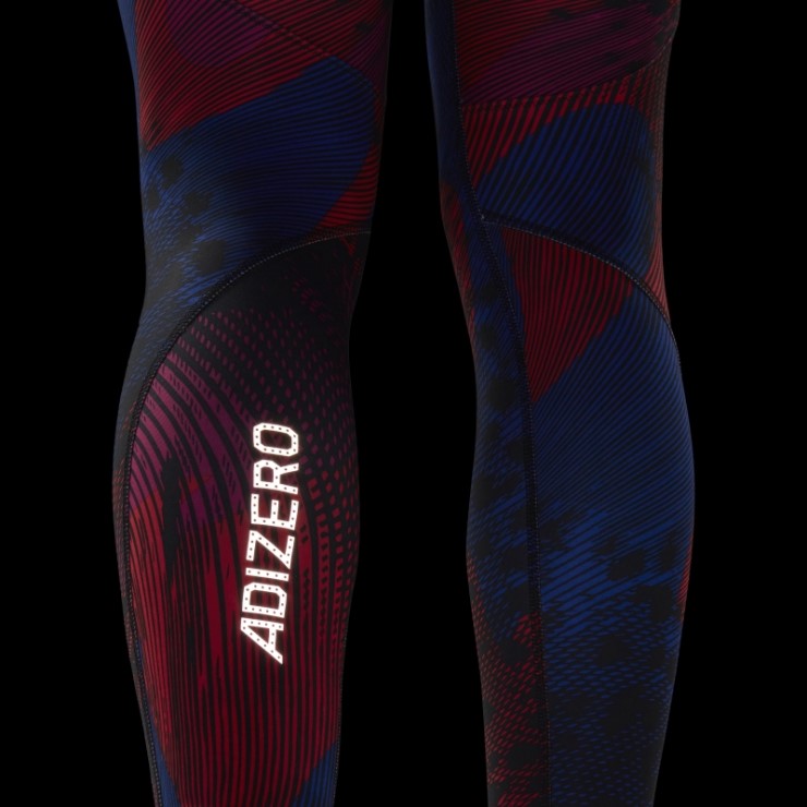 Adidas Adizero Running Allover Print 7/8 Leggings Rojo