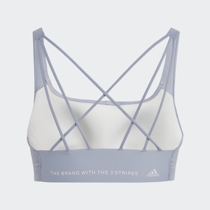 Sujetador De Sujeción Media Coreflow Plateado Violeta Adidas