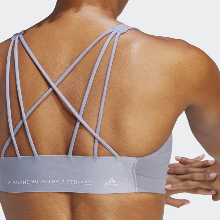 Sujetador De Sujeción Media Coreflow Plateado Violeta Adidas