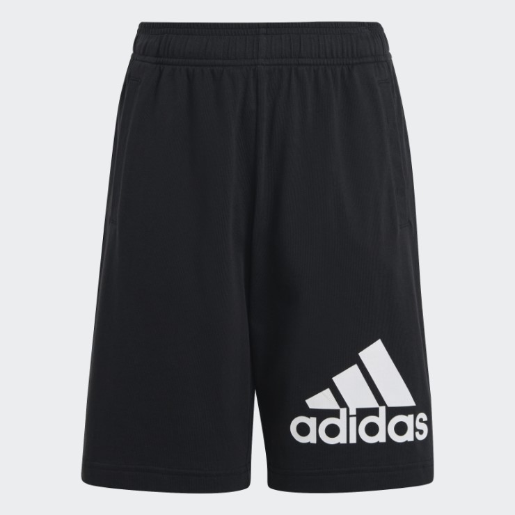 Pantalón Corto Essentials De Algodón Con Logo Grande Adidas Negro