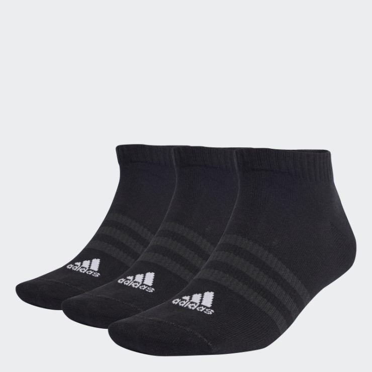 Adidas Calcetines Deportivos Finos Y Ligeros Corte Bajo 3 Pares Negro