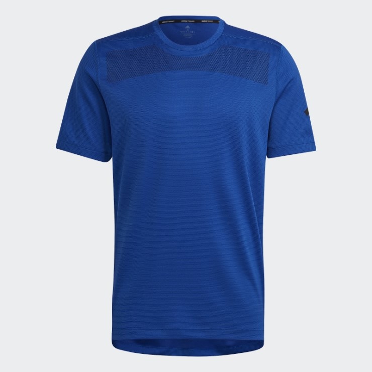 Camiseta Con Estampado De Impacto En La Parte Delantera De Entrenamiento Azul Royal De Adidas