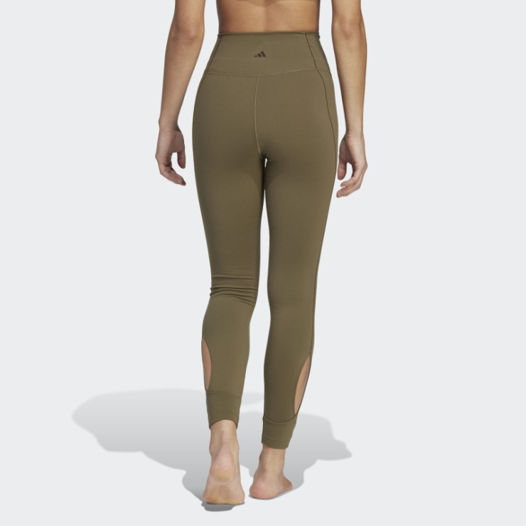 Leggings 7/8 Envueltos En Estudio De Yoga Verde Oliva Adidas