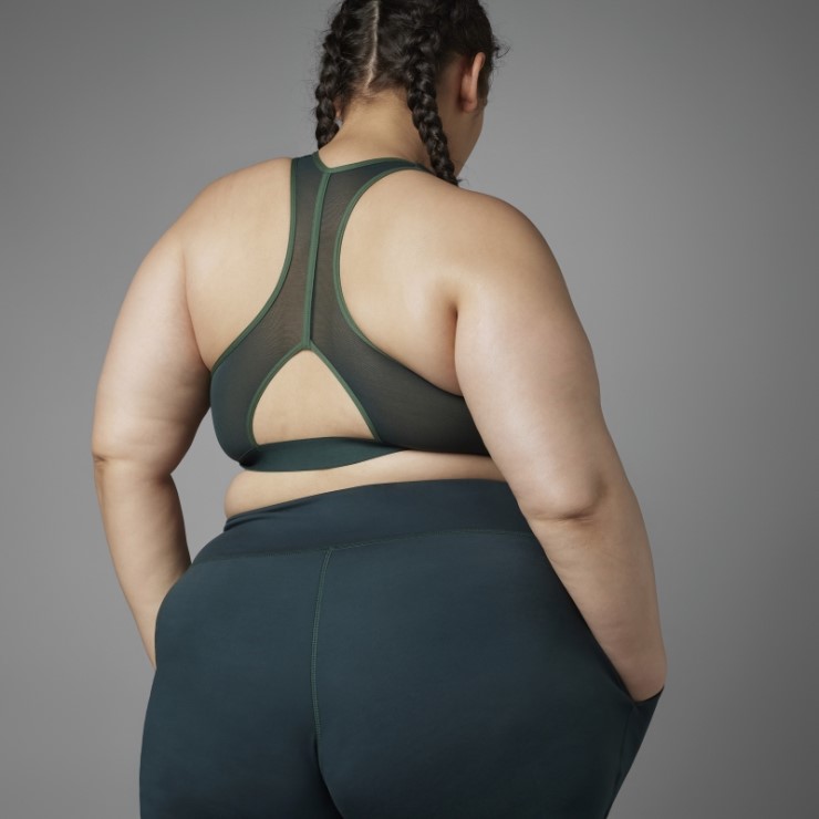 Sujetador De Sujeción Media Verde Authentic Balance Yoga (talla Grande) Adidas