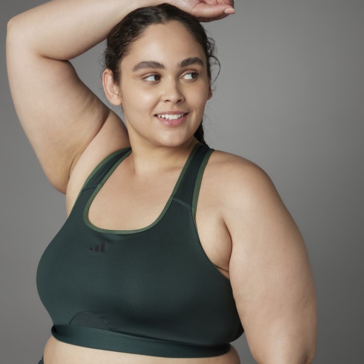 Sujetador De Sujeción Media Verde Authentic Balance Yoga (talla Grande) Adidas