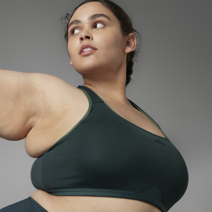 Sujetador De Sujeción Media Verde Authentic Balance Yoga (talla Grande) Adidas