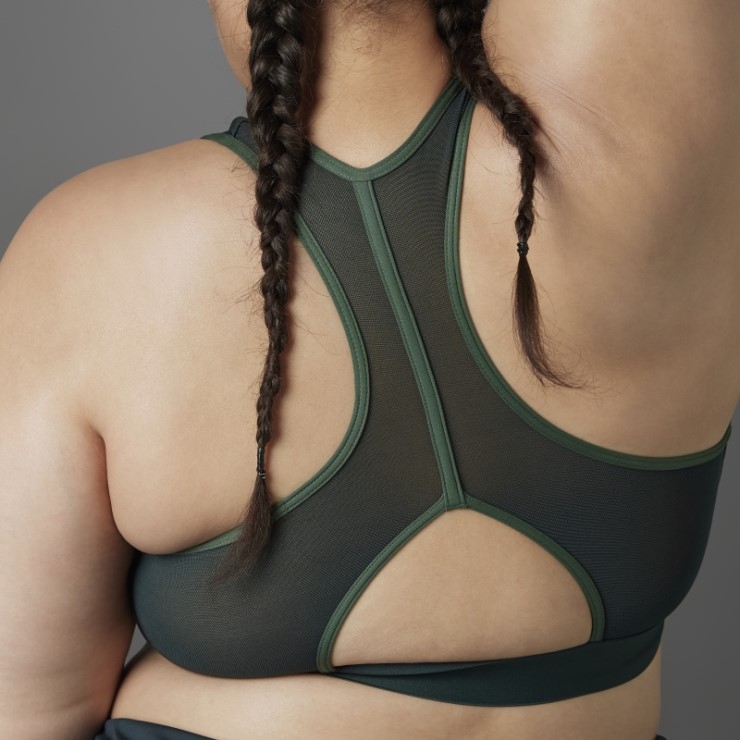 Sujetador De Sujeción Media Verde Authentic Balance Yoga (talla Grande) Adidas