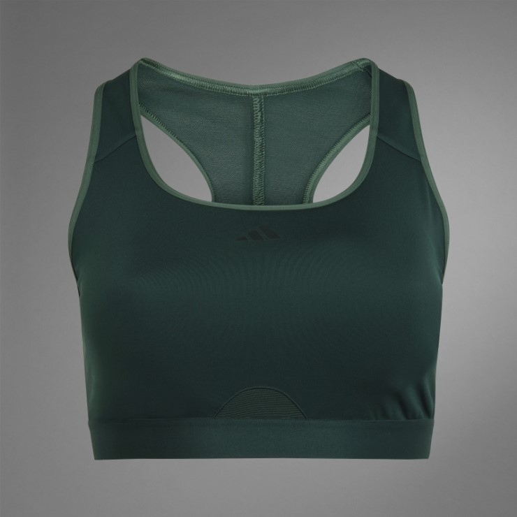 Sujetador De Sujeción Media Verde Authentic Balance Yoga (talla Grande) Adidas