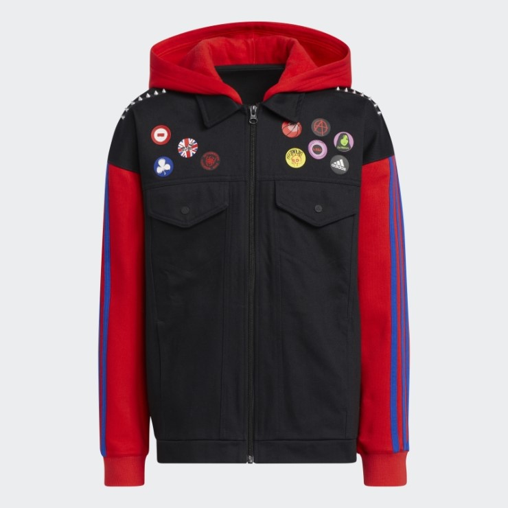 Negro Adidas Donovan Mitchell X Marvel's Spider Punk Sudadera Con Capucha