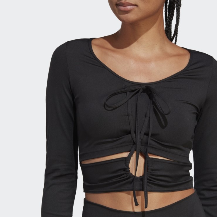 Camiseta Negra De Manga Larga Adidas Training Dance