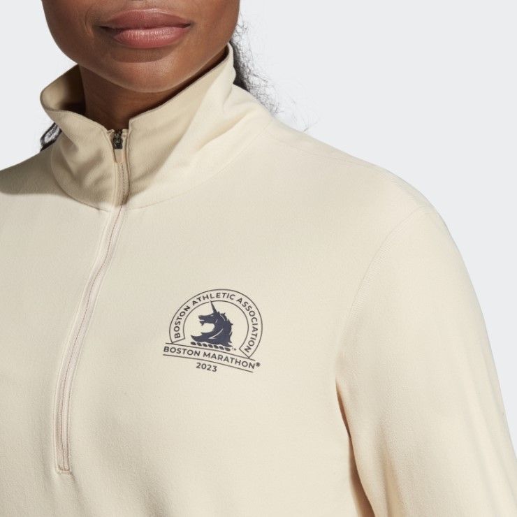 Adidas Boston Marathon 2023 Camiseta De Running Manga Larga Media Cremallera Arena