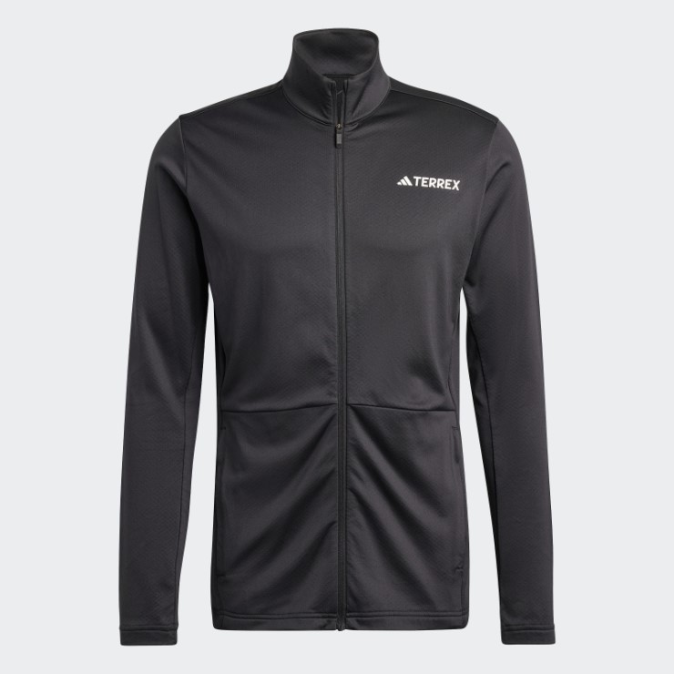 Adidas Terrex Chaqueta Polar Con Cremallera Completa Negra