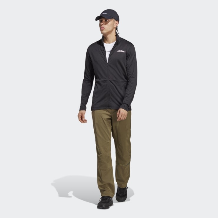 Adidas Terrex Chaqueta Polar Con Cremallera Completa Negra