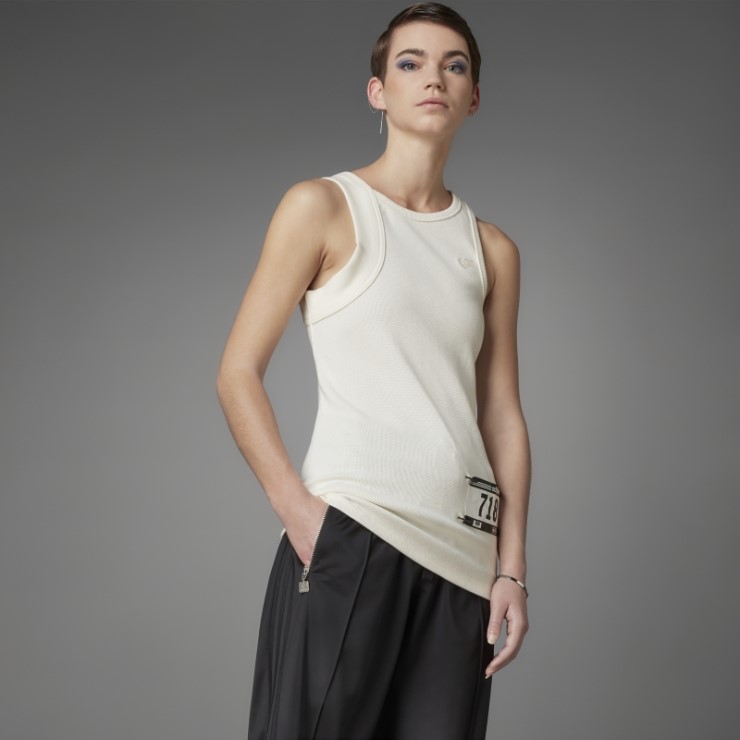 Camiseta Sin Mangas Waffle Version Azul Adidas Blanca