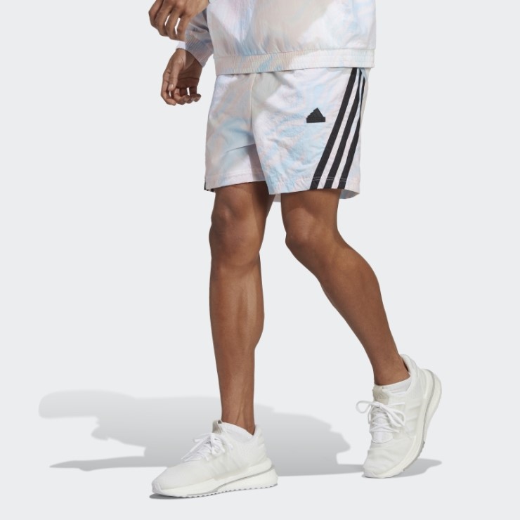Shorts Blancos Con Estampado De íconos Del Futuro Adidas