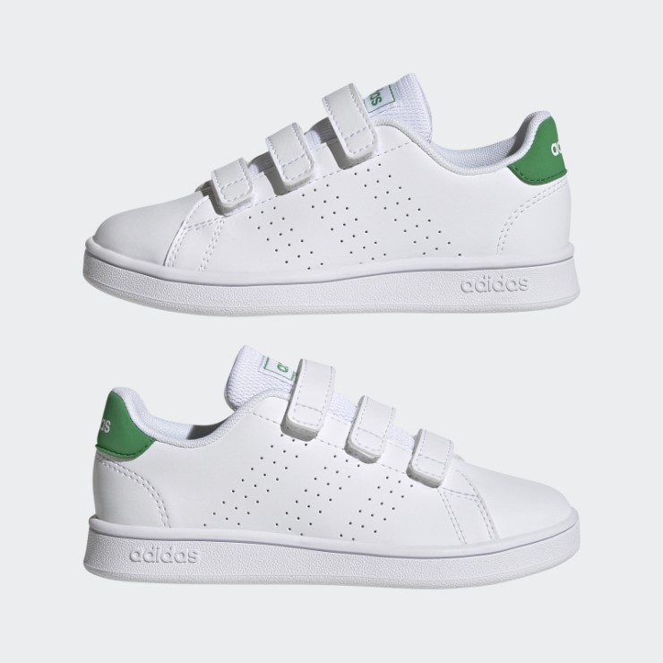 Adidas Advantage Court Lifestyle Calzado Con Velcro Verde