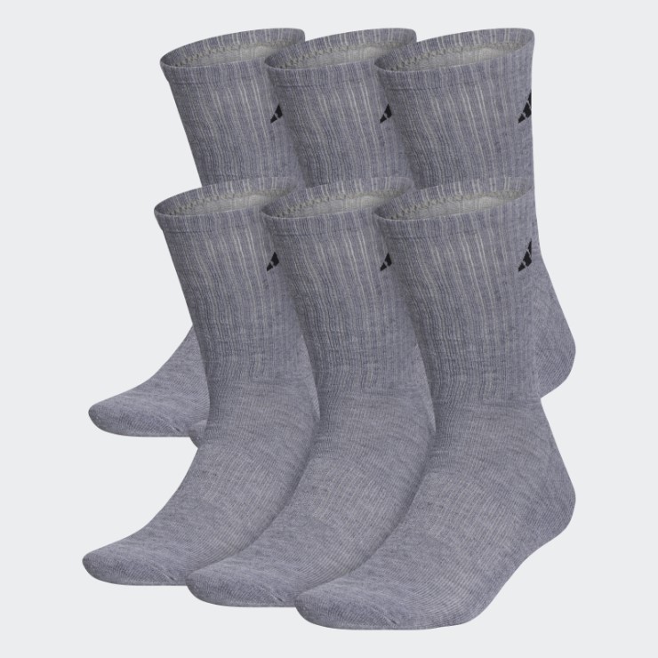 Adidas Calcetines Deportivos Acolchados Gris Medio 6 Pares Xl