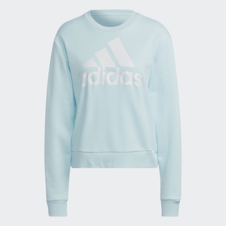 Adidas Essentials Logo Sudadera Suelta Azul