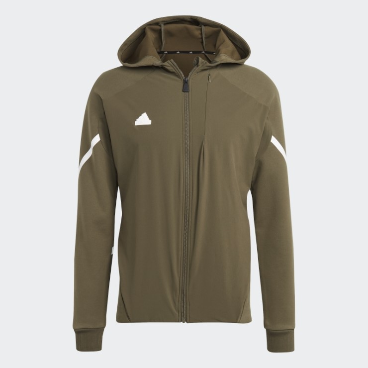 Adidas 4 Gameday Premium Chaqueta De Chándal Con Cremallera Completa Verde Oliva