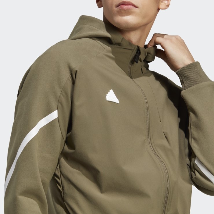 Adidas 4 Gameday Premium Chaqueta De Chándal Con Cremallera Completa Verde Oliva