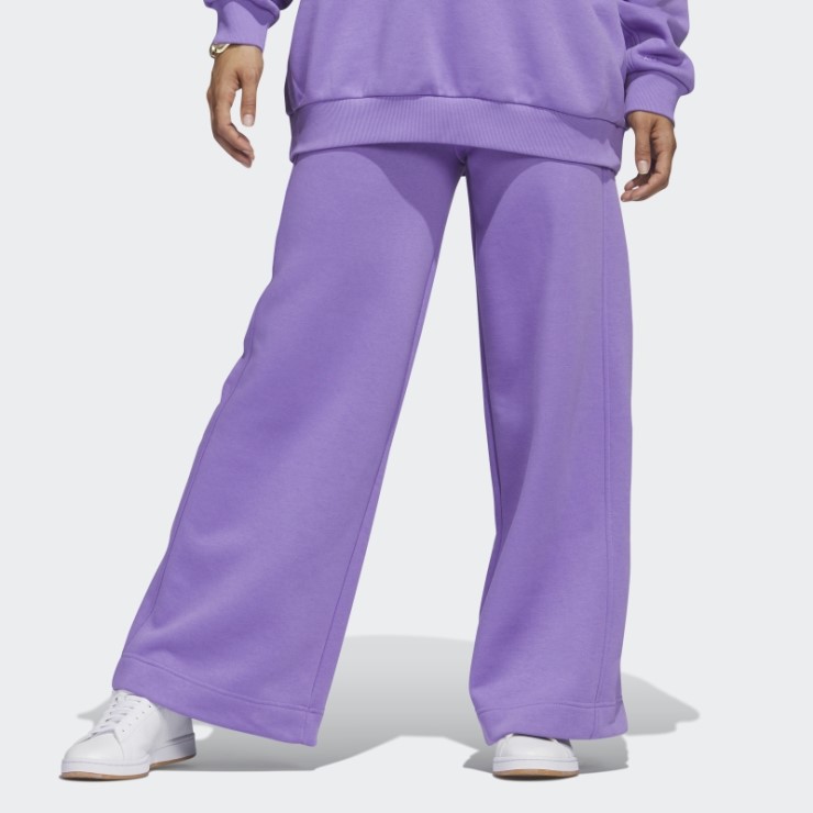Pantalon Ancho Adidas All Szn Fleece Violeta