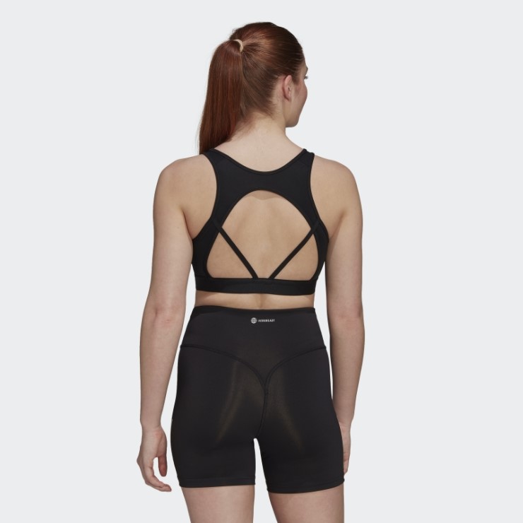 Sujetador De Entrenamiento De Sujeción Ligera Hyperglam AeroReady Negro Adidas