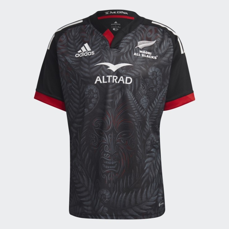 Adidas Maori All Blacks Camiseta De Rugby Réplica De Primera Equipación Negra