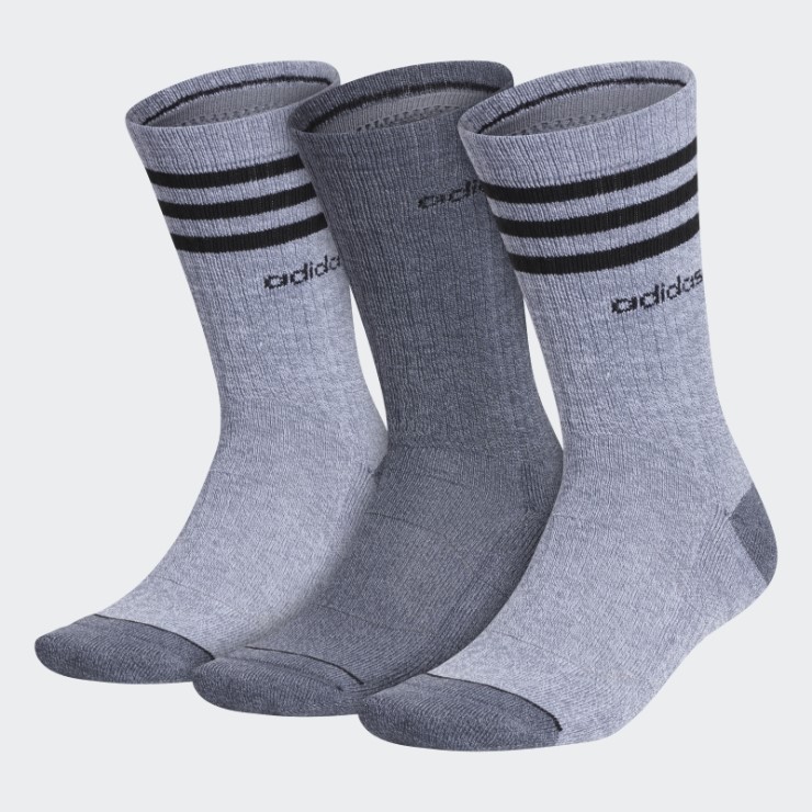 Calcetines Adidas 3 Rayas Gris Medio 3 Pares