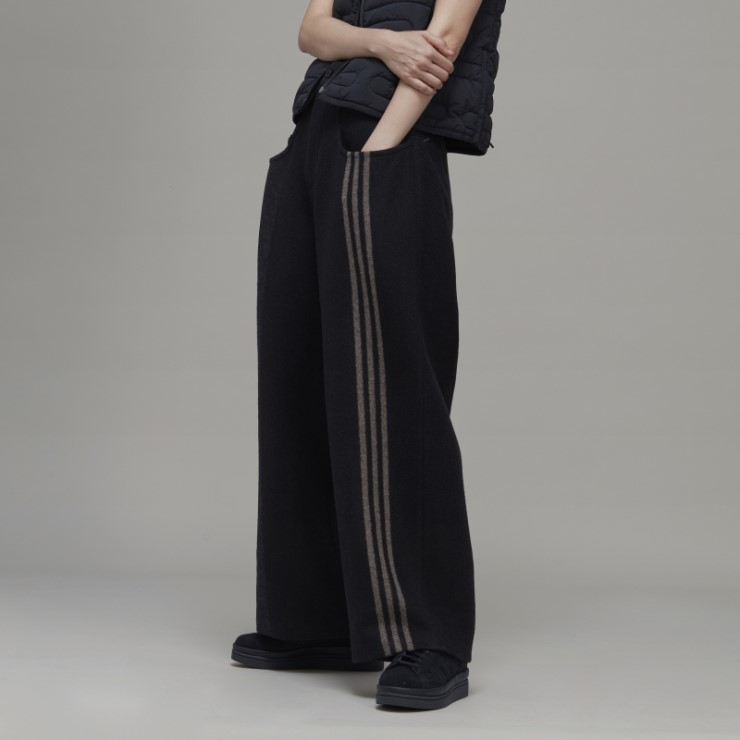 Pantalones De Chándal De Pernera Ancha Con 3 Rayas Adidas