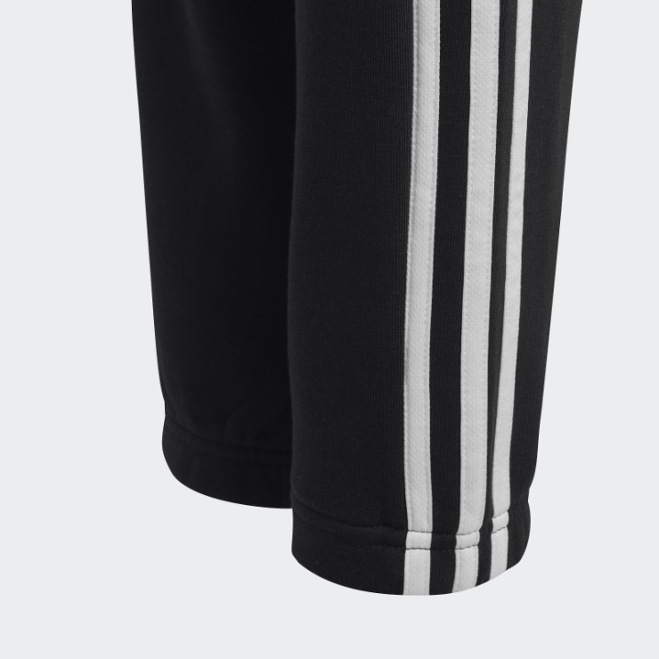 Joggers De Forro Polar Con 3 Rayas Essentials Negros Adidas