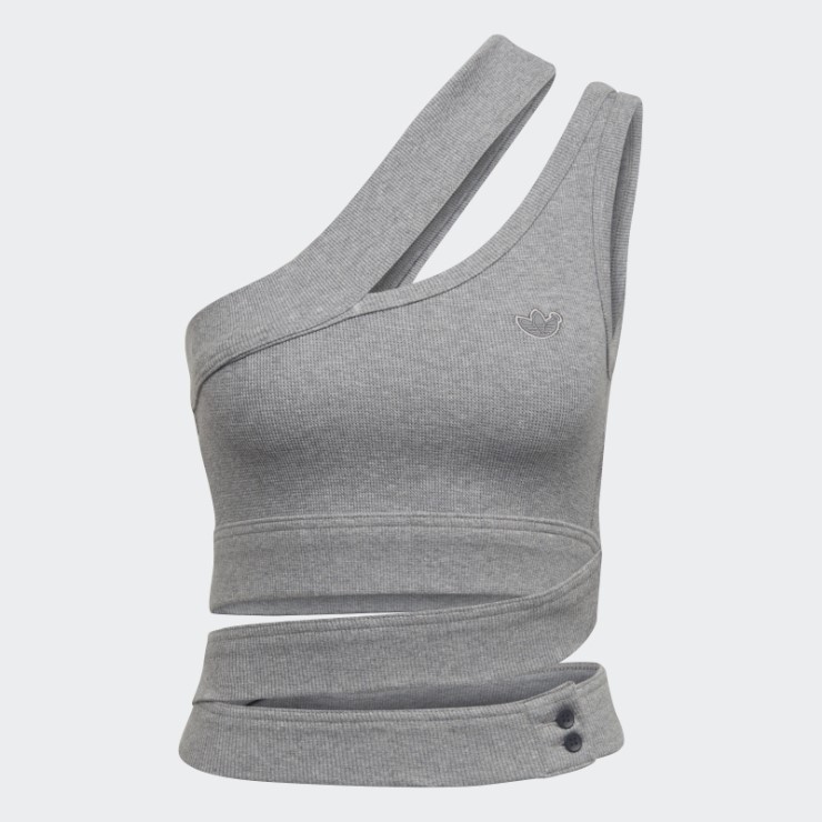 Core Heather Adidas Blue Version Waffle Wrap Bra Top