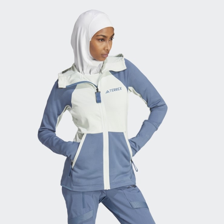 Adidas Terrex Tech Flooce Chaqueta Polar De Senderismo Con Capucha Verde