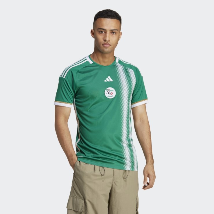 Camiseta Adidas Argelia 22 Verde Negrita