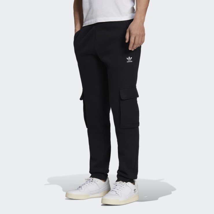 Pantalón Cargo Adidas Trefoil Essentials Adicolor Negro