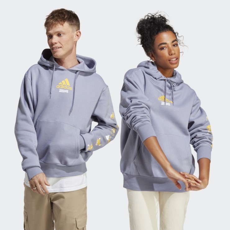 Sudadera Con Capucha Plateada Violeta Adidas