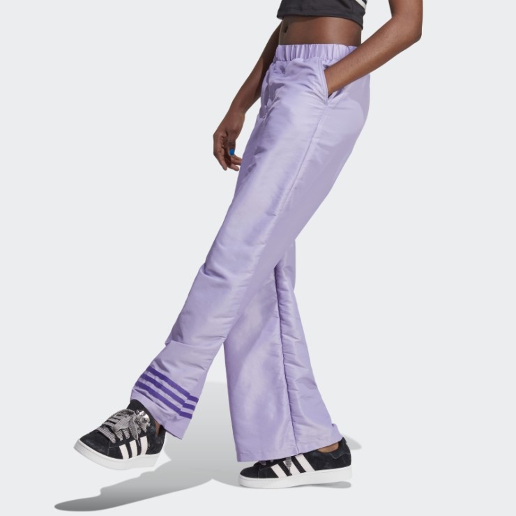 Adidas Pantalones De Chándal De Pernera Ancha Lila