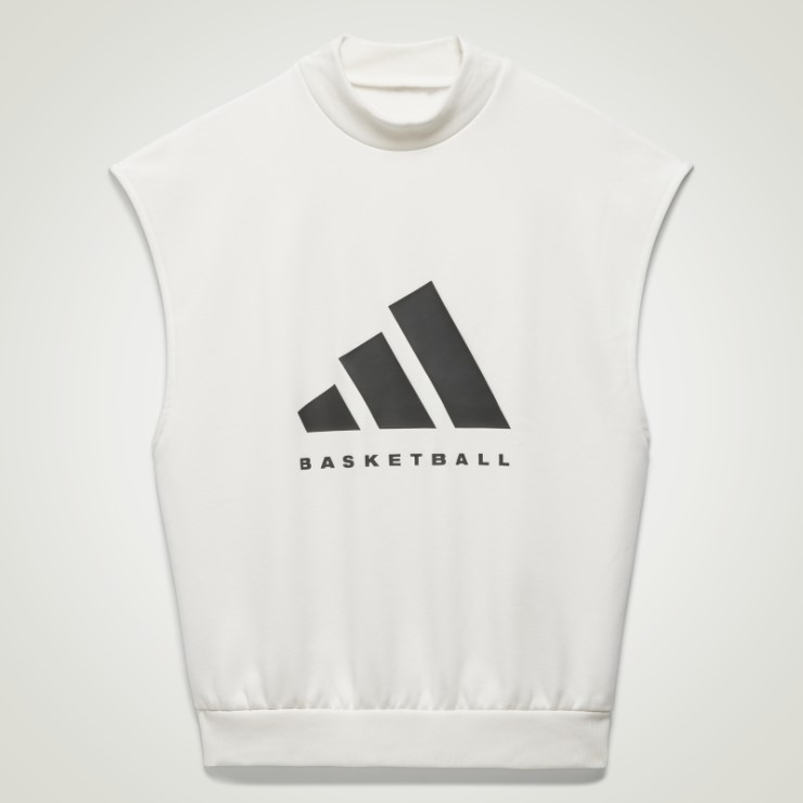 Sudadera Sin Mangas De Baloncesto Adidas Blanca Caliente