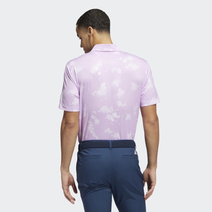 Adidas Polo Lila Con Estampado De Salpicaduras