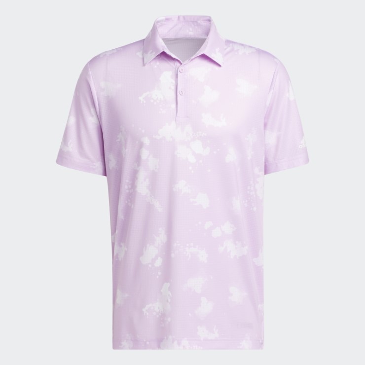 Adidas Polo Lila Con Estampado De Salpicaduras