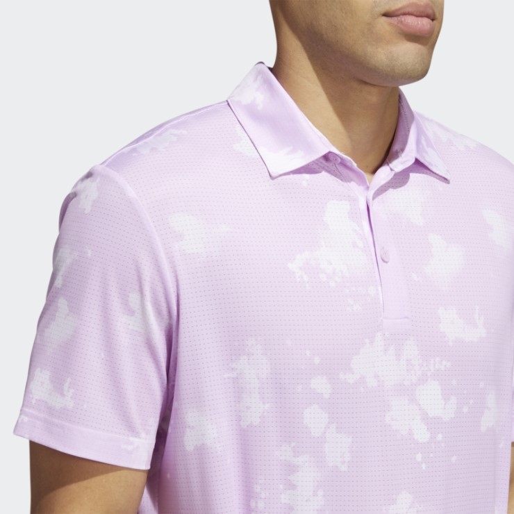 Adidas Polo Lila Con Estampado De Salpicaduras