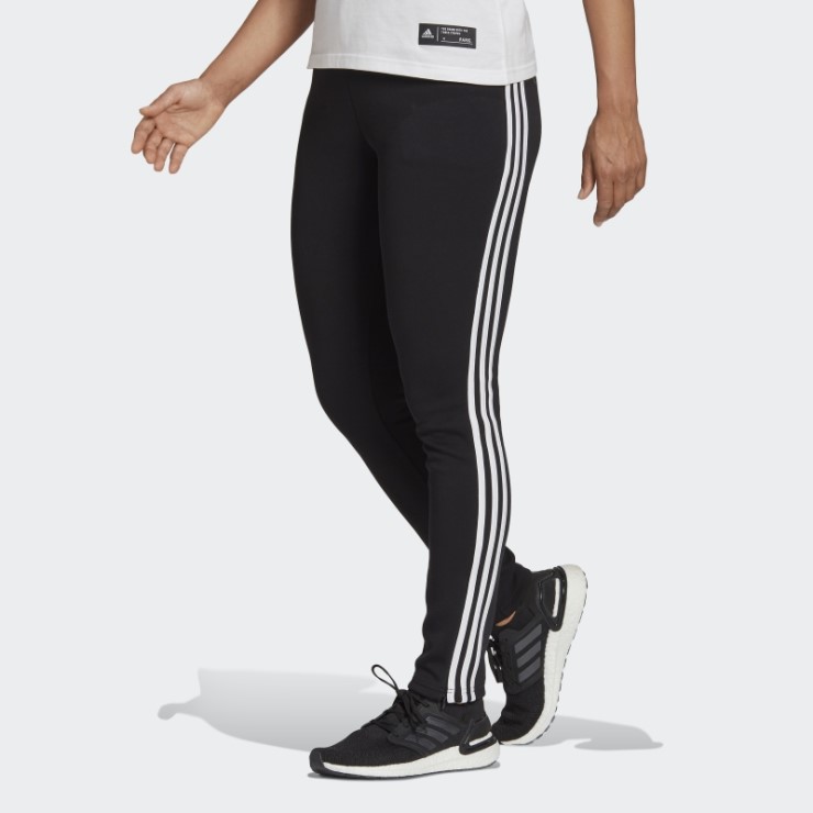 Negro Adidas Sportswear Future Icons 3 Rayas Pantalones Ajustados Moda