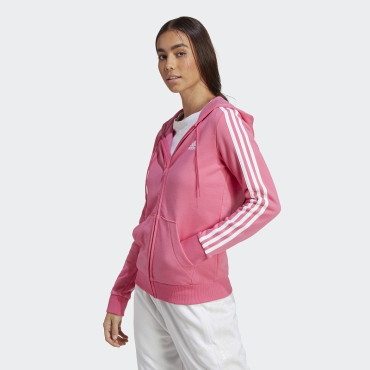 Sudadera Con Capucha Y Cremallera Completa Adidas Essentials Fleece 3 Rayas