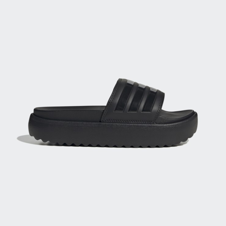 Chanclas Negras Con Plataforma Adilette Adidas