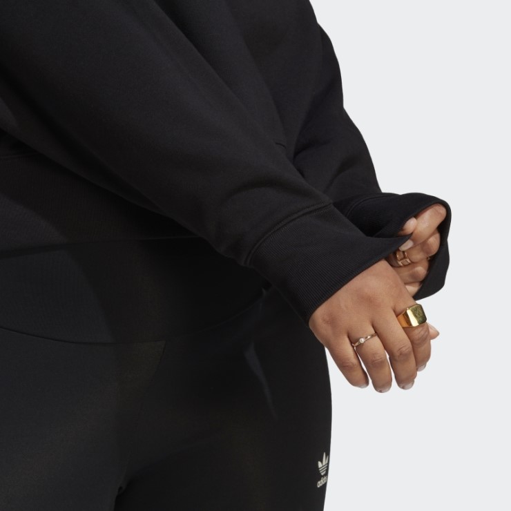 Sudadera Negra Adidas Essentials Crew (talla Grande) Adidas