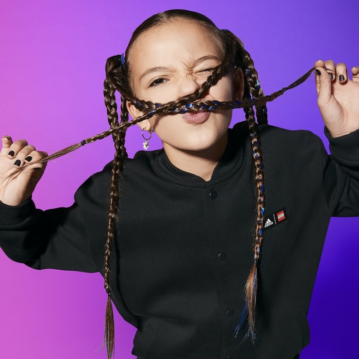 Chaqueta Bomber Negra Adidas X Lego Vidiyo