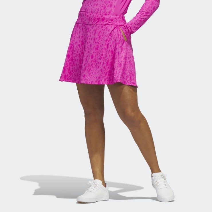 Falda Pantalón De Golf Fucsia De 16 Pulgadas Con Estampado De Adidas