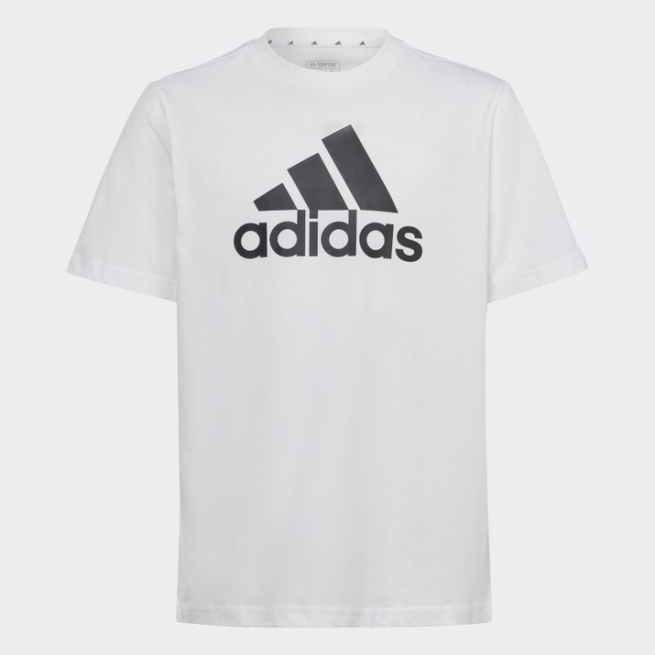 Camiseta Holgada De Algodón Con Logo Grande Adidas Essentials Blanco